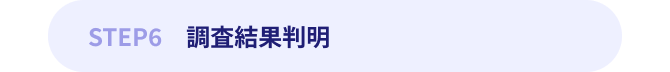STEP6 調査結果判明
